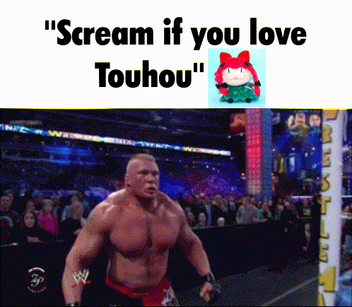Wrestling Match Scream If You Love Touhou GIF