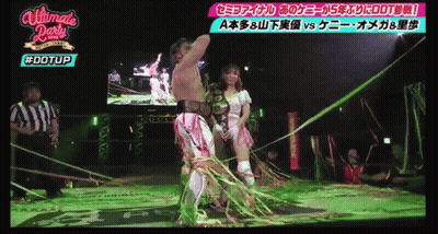 Wrestling Match Sponsored By Ultimate Party GIF