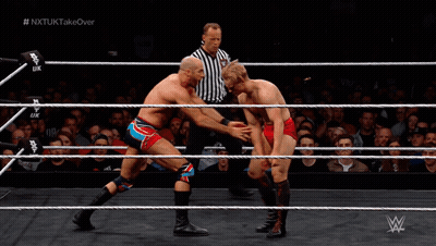 Wrestling Match With NXTUKTakeover GIF