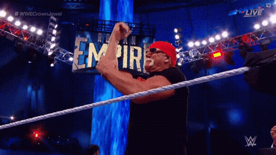 Wrestling Ring Man With Empire Sign GIF