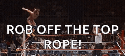 Wrestling Ring Rob Off The Top Rope GIF
