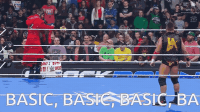 Wrestling Ring Saying Basic Basic Basic Ba GIF