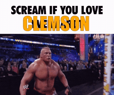 Wrestling Ring Scream If You Love Clemson GIF