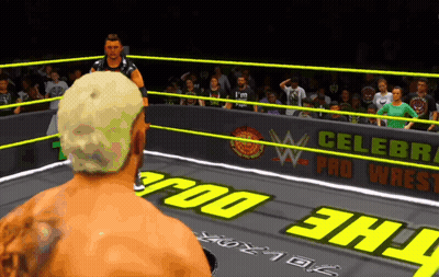 Wrestling Ring With Celebra Pro Wrestling Sign GIF