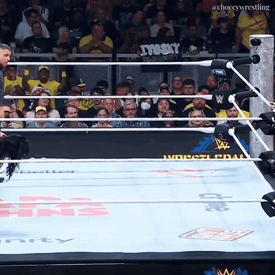 Wrestling Ring With Choccy Wrestling Sign GIF