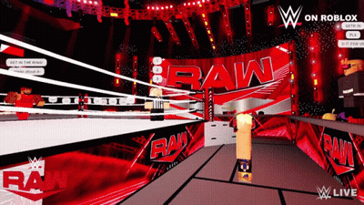 Wrestling Ring With Raw On The Side GIF