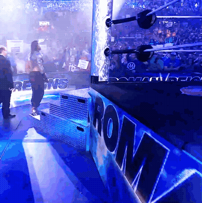 Wrestling Ring With Rom Sign GIF