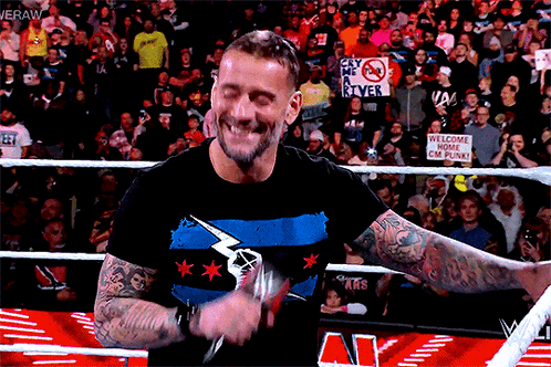 Wrestling Ring With Sign Welcome To The CM Punk GIF