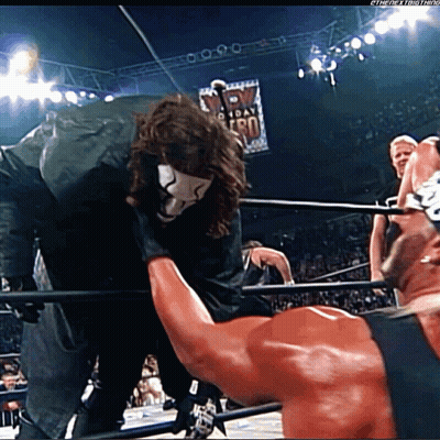 Wrestling Ring With World Heavyweight Sign GIF