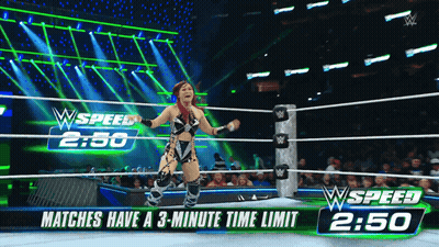 Wrestling Woman Matches Have 3 Minute Time Limit GIF