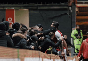 Wrexham Players Fan Interaction GIF