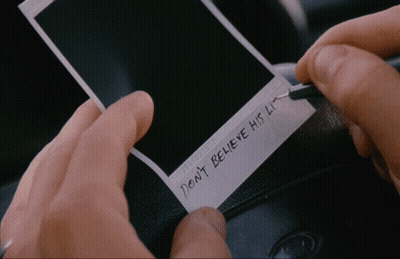 Writing Do Not Believe His Lie GIF