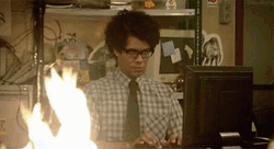 Writing Fire Focused On Typing GIF