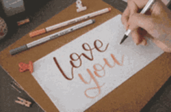 Writing Love You GIF