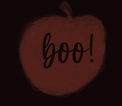 Written Booo In Animated Apple GIF