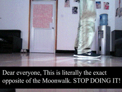 Wrong Moonwalk Meme GIF