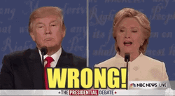 Wrong Trump Clinton Debate GIF