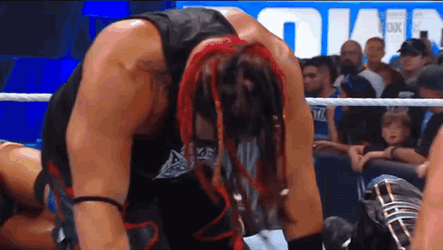 WWE Jacob Fatu Kicking Opponent GIF