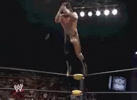 WWE Ring Jump And Body Slam GIF
