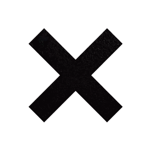 X Letter With Rainbow Background Sticker