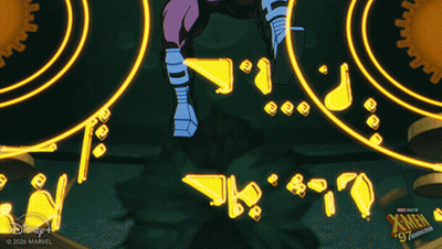 X-Men Animated Series Poster With Purple Robot GIF