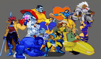 X-Men Characters Standing Together GIF