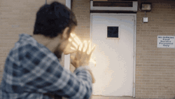 X-Men Marvel Laser Door GIF