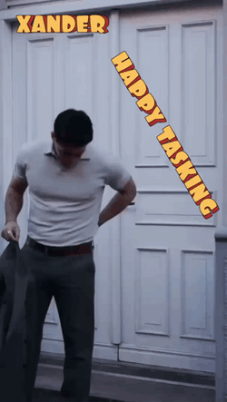 Xander Happy Tasking GIF