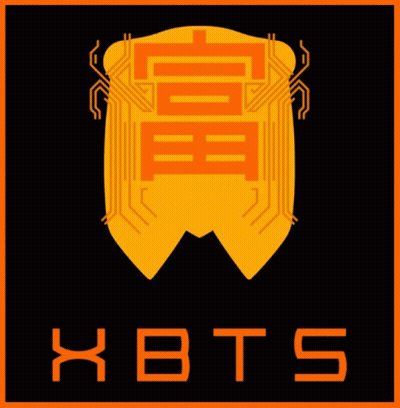 XBTS Logo Yellow Shield With Chinese Characters GIF