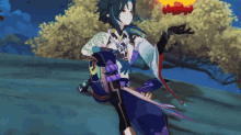 Xiao Holding A Floating Lantern GIF