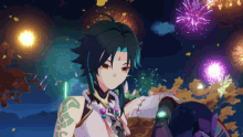 Xiao Watching Fireworks GIF