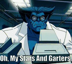 Xmen Beast Saying Oh My Stars And Garters GIF