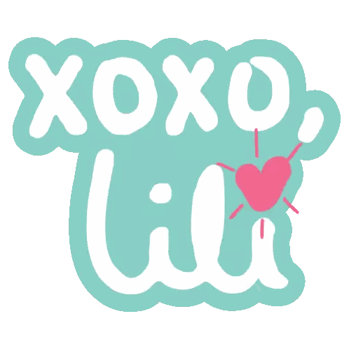 Xoxo Lili Sticker With Pink Heart Sticker