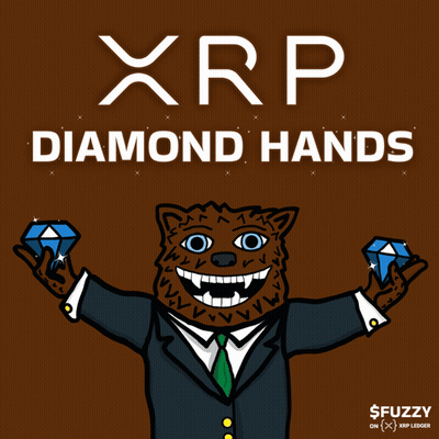 XRP Diamond Hands Advertisement Cartoon Suit Tie GIF