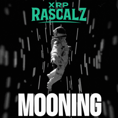 XRP Rascalz Mooning Astronaut Poster GIF