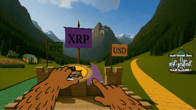 XRP Sign In Front Of Mountains GIF