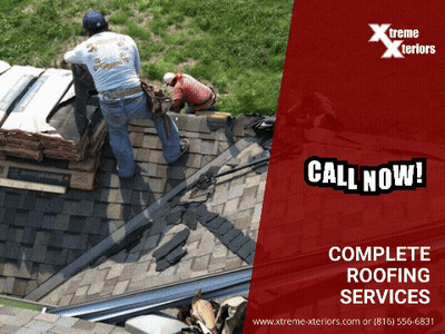 Xtreme Xteriors Ad Two Men Working On Roof GIF