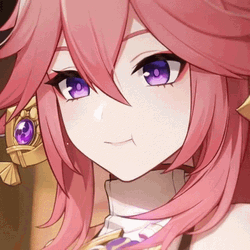 Yae Miko Chewing Laughing GIF