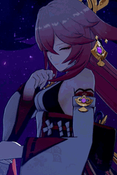 Yae Miko Elemental Burst GIF