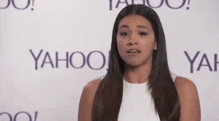 Yahoo Background Written On Gina Rodriguez GIF