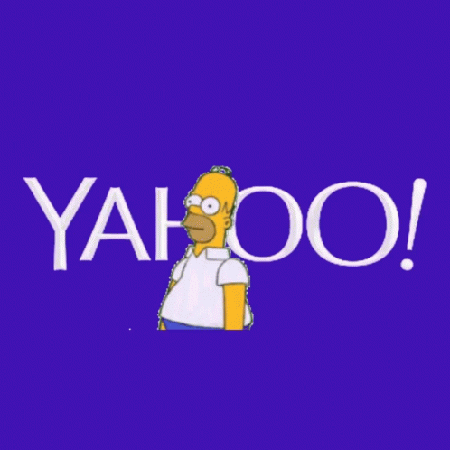 Yahoo Logo With Homer Simpson GIF