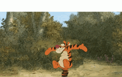 Yahoo Tiger Bouncing Off  GIF
