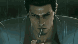 Yakuza Kazuma Kiryu Smoking Cigarette