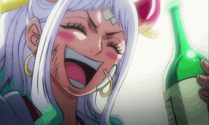 Yamato Laughing And Drinking GIF