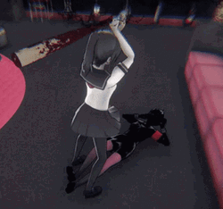 Yandere Simulator Ayano Aishi Beat Up GIF