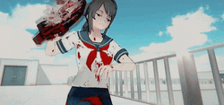 Yandere Simulator Ayano Aishi Chainsaw GIF