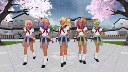 Yandere Simulator The Bullies Walking GIF
