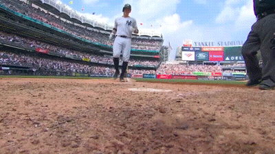 Yankees Baseball Player At Home Plate GIF