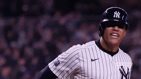 Yankees Baseball Player Wearing Helmet And Sunglasses GIF