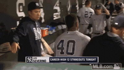 Yankees Player Number 40 GIF